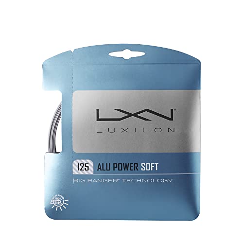 WILSON Sporting Goods LUXILON Big Banger ALU Power Soft 125 Tennis String, Silver, 16L-Gauge (WRZ990101)