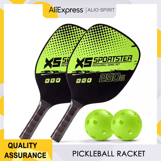 Pickleball Paddles Set Training Set with 4 Pickle Balls, 1 Carry Bag Portable Pickleball Rackets  for Indoor Outdoor Exercise